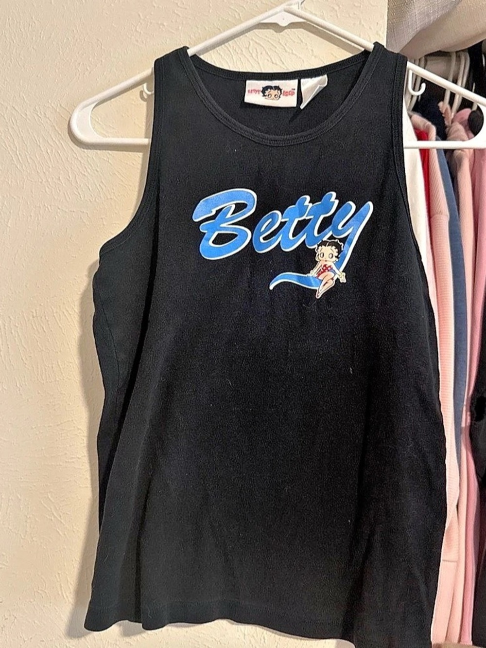 Betty Boop Graphic Tank Top in Black Like New